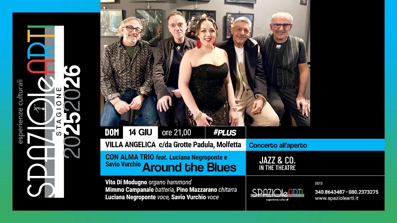 VILLA ANGELICA SI ACCENDE DI BLUES: AROUND THE BLUES CON CON ALMA TRIO, LUCIANA NEGROPONTE E SAVIO VURCHIO