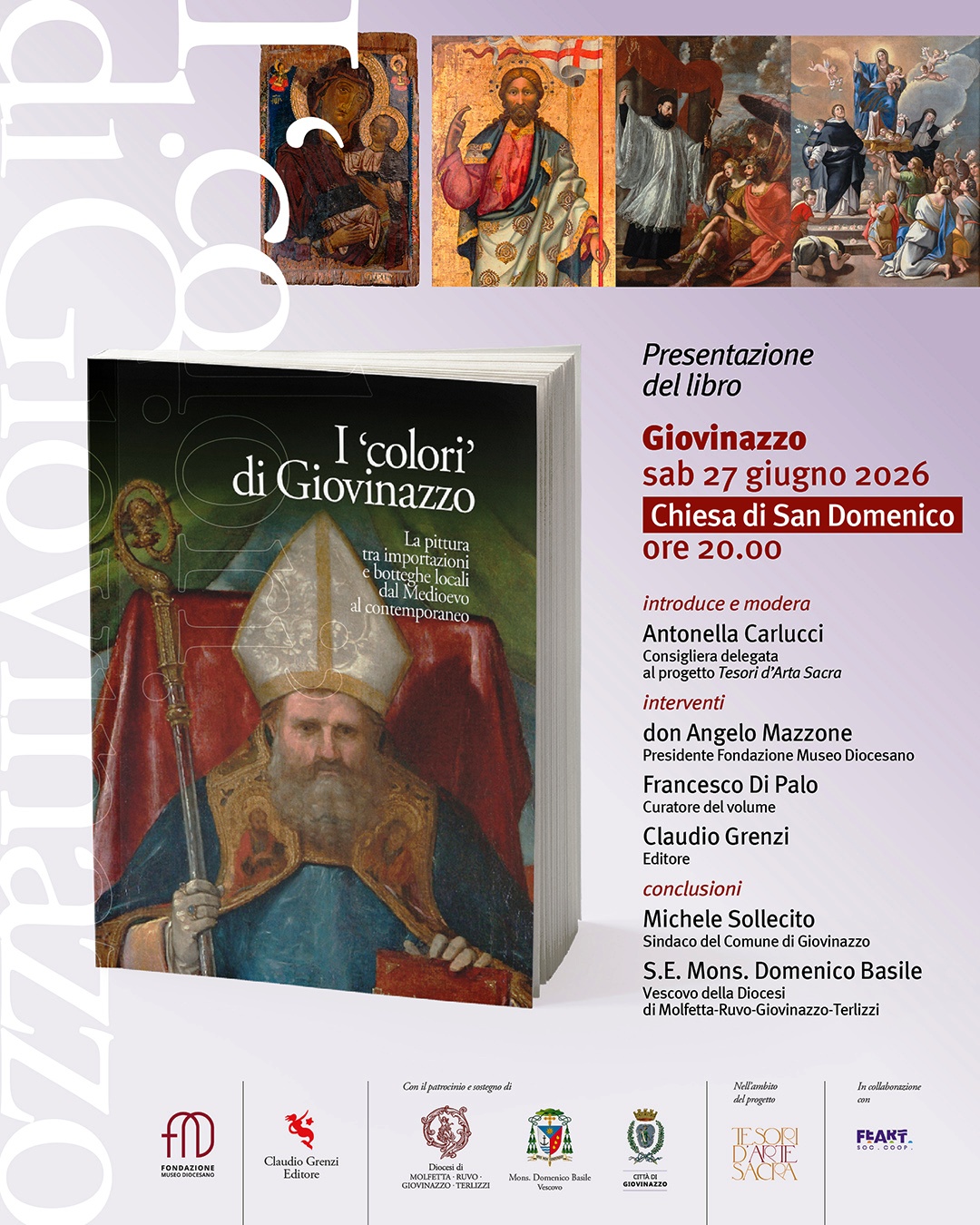 GIOVINAZZO CELEBRA LA SUA PITTURA SACRA: PRESENTAZIONE DEL VOLUME CHE RACCONTA OTTO SECOLI D�ARTE