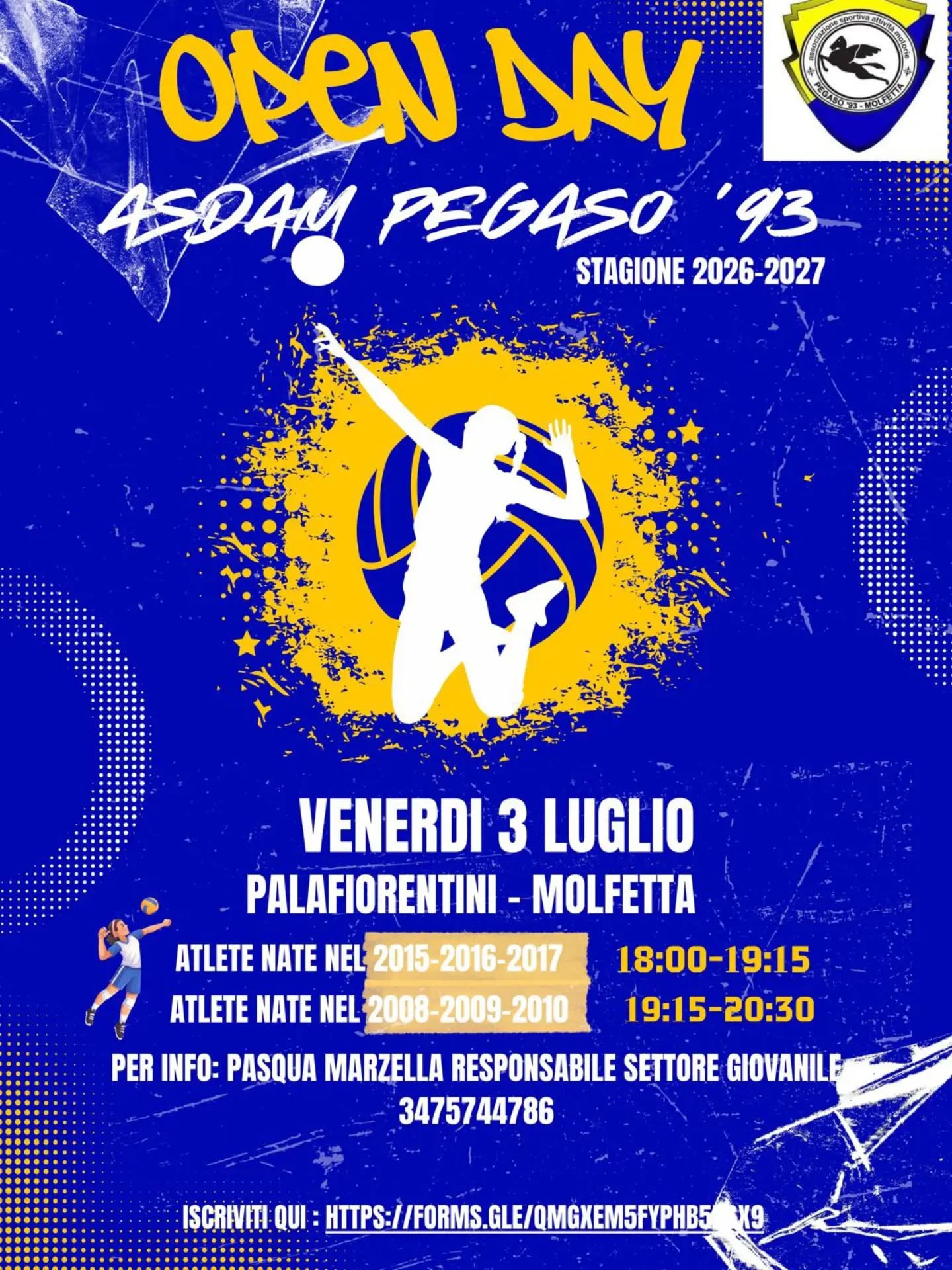 VENERDI' 3 LUGLIO GIORNATA DEDICATA ALLA PALLAVOLO FEMMINILE AL PALAFIORENTINI PER RAGAZZE DI PI� FASCE D�ET�