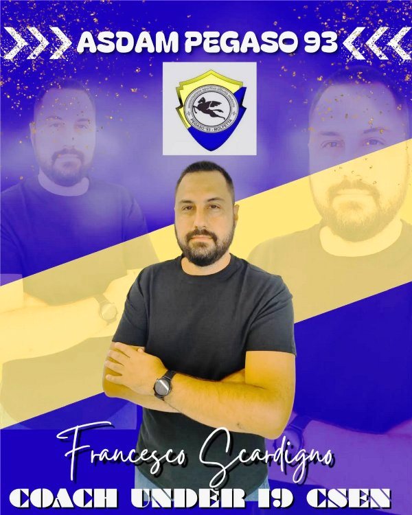FRANCESCO SCARDIGNO GUIDER� PER LA STAGIONE 2026/2027 L�U19 CSEN DELL�ASDAM PEGASO �93 MOLFETTA 