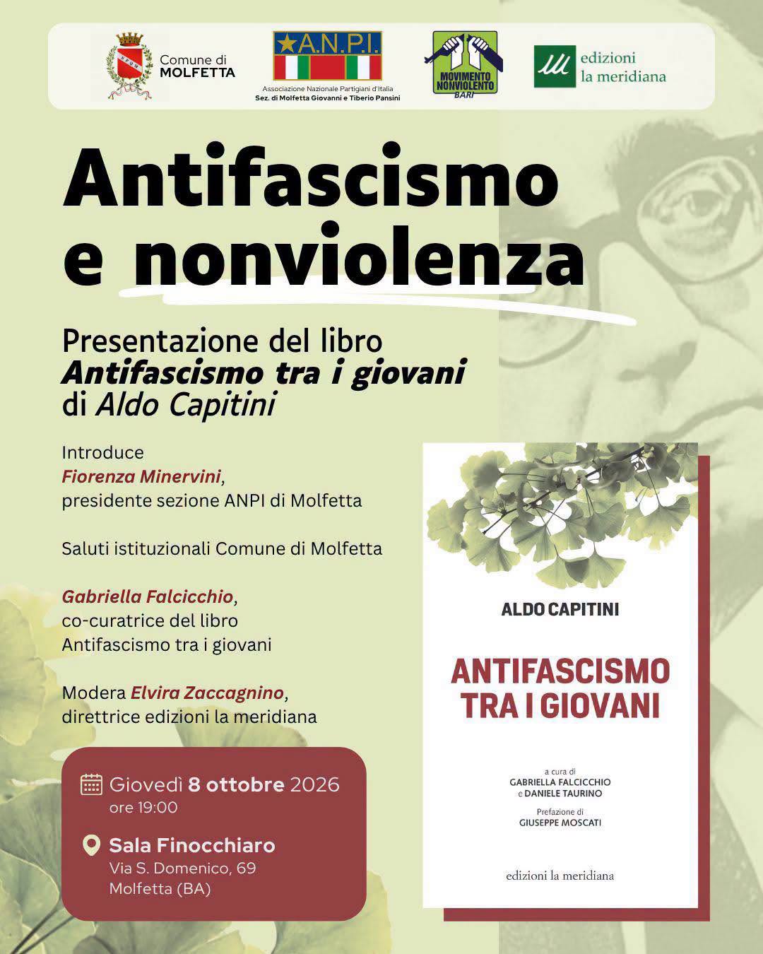 ANTIFASCISMO E NONVIOLENZA, A MOLFETTA UN INCONTRO SU ALDO CAPITINI