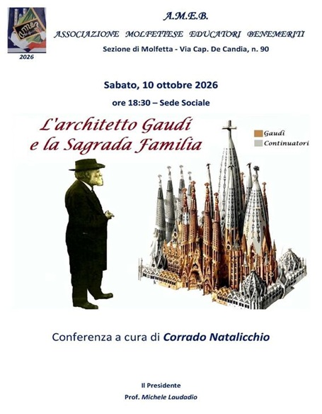 GAUD� E LA SAGRADA FAMILIA, CONFERENZA ALL�AMEB