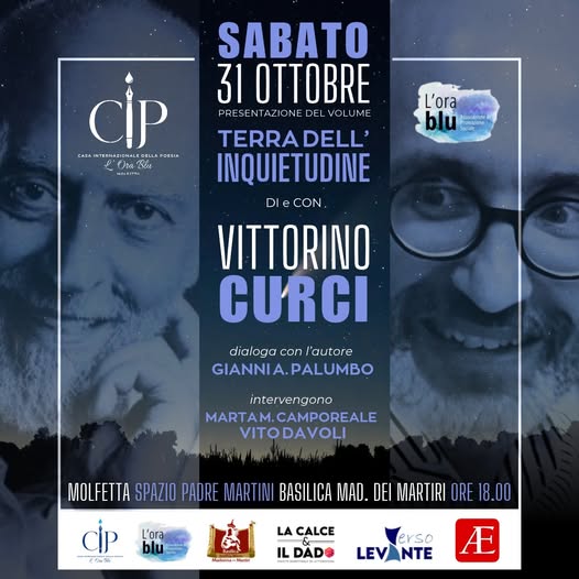 VITTORINO CURCI INAUGURA GLI INCONTRI DELLA CASA INTERNAZIONALE DELLA POESIA �L�ORA BLU�
