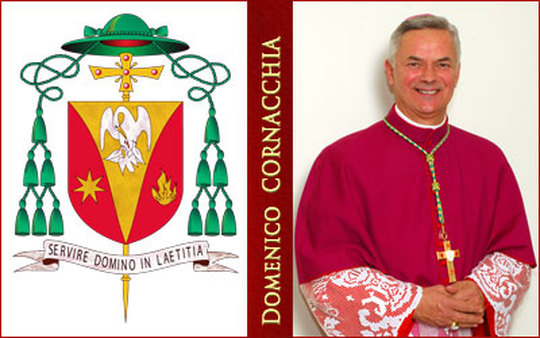 RIMOSSI, NEI GIORNI SCORSI, GLI STEMMI VESCOVILI DI MONS. MARTELLA IN ATTESA DI COLLOCARE QUELLI DI MONS. CORNACCHIA