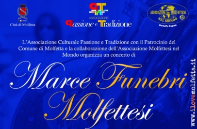 SABATO 9 MARZO, CONCERTO DI MARCE FUNEBRI NEL DUOMO DI MOLFETTA