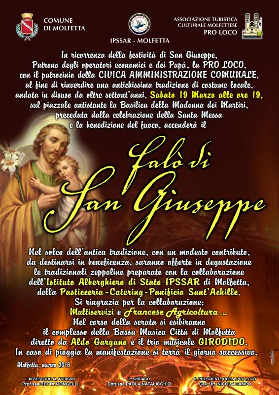 LA PRO LOCO RILANCIA IL FALO' DI SAN GIUSEPPE PER IL PROSSIMO 19 MARZO
