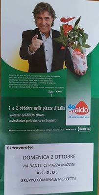 LAIDO DI MOLFETTA SCENDE IN PIAZZA PER LA RICERCA SUI TRAPIANTI