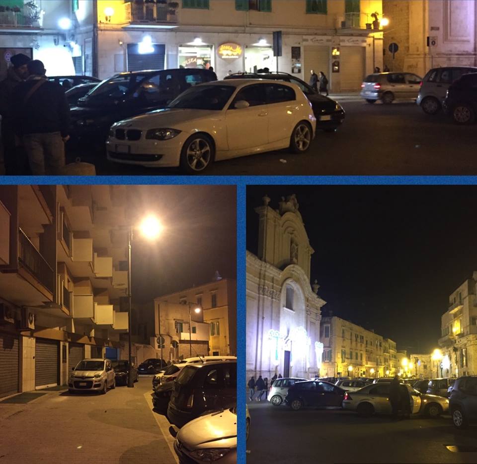 METTI UNA DOMENICA SERA A MOLFETTA... PASSEGGIANDO TRA AUTO PARCHEGGIATE IN TERZA FILA O SUL MARCIAPIEDE...