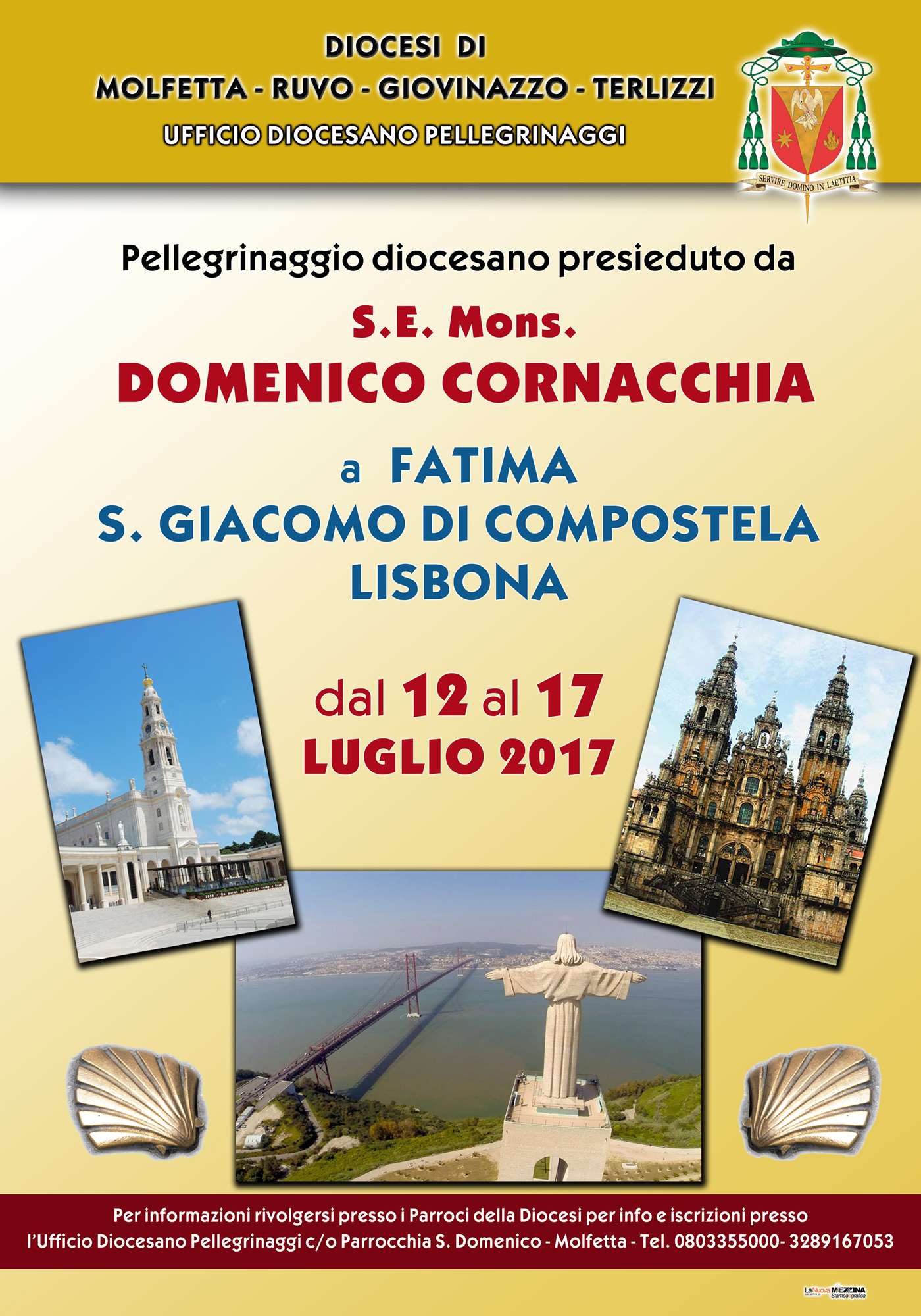 STABILITE LE DATE E LA META DEL PELLEGRINAGGIO E VIAGGIO CULTURALE DELLA DIOCESI DI MOLFETTA
