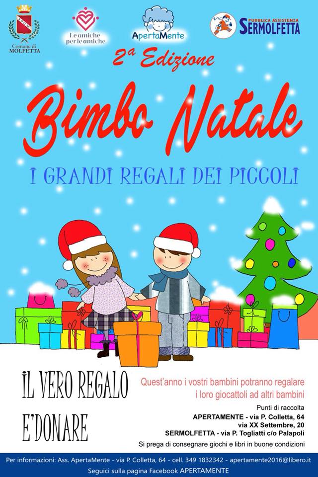 ATTENZIONE!!!  IN PARTENZA IL TRENINO DI BIMBO NATALE PER PORTARE I DONI A CHI NON POTR RICEVERLI