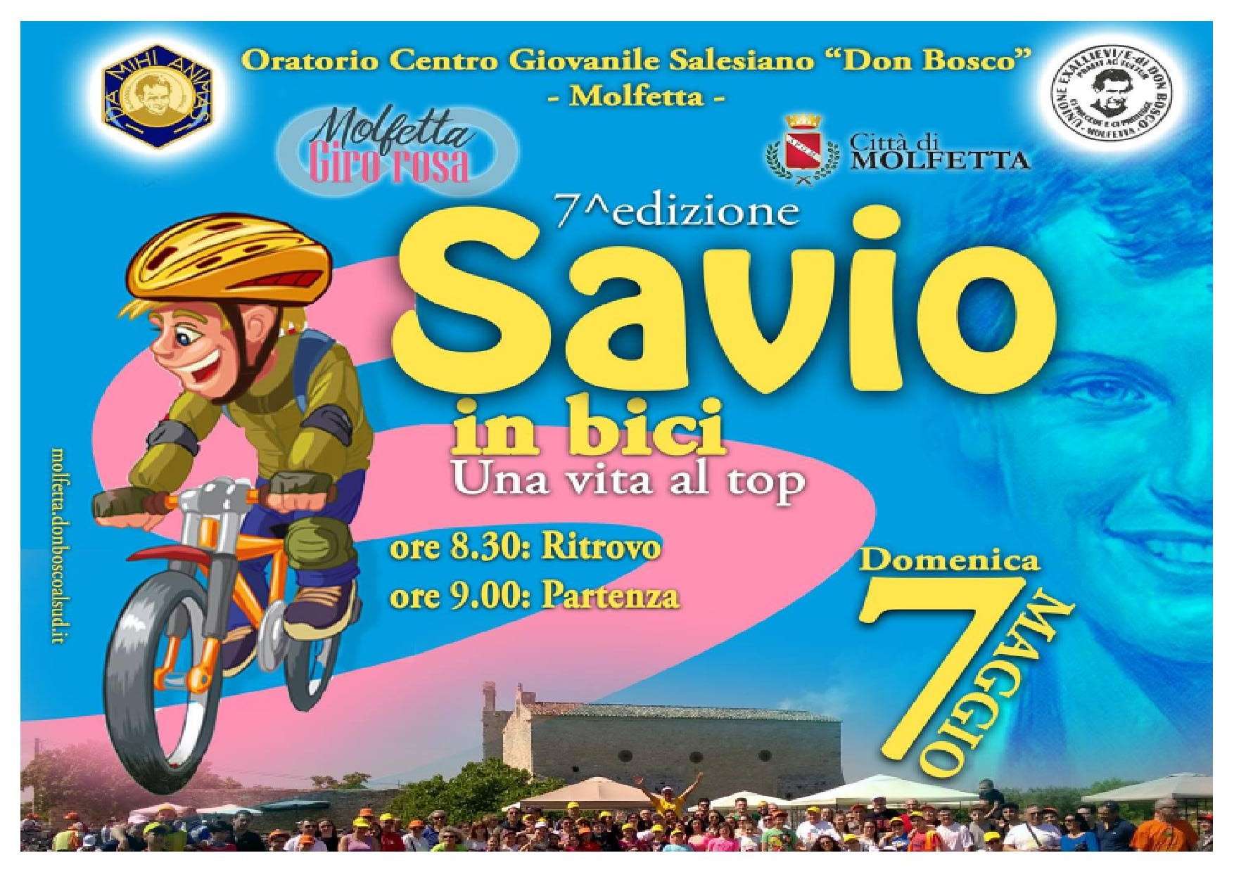 DOMENICA 6 MAGGIO SAVIO IN BICI, INIZIATIVA DEI COOPERATORI SALESIANI 