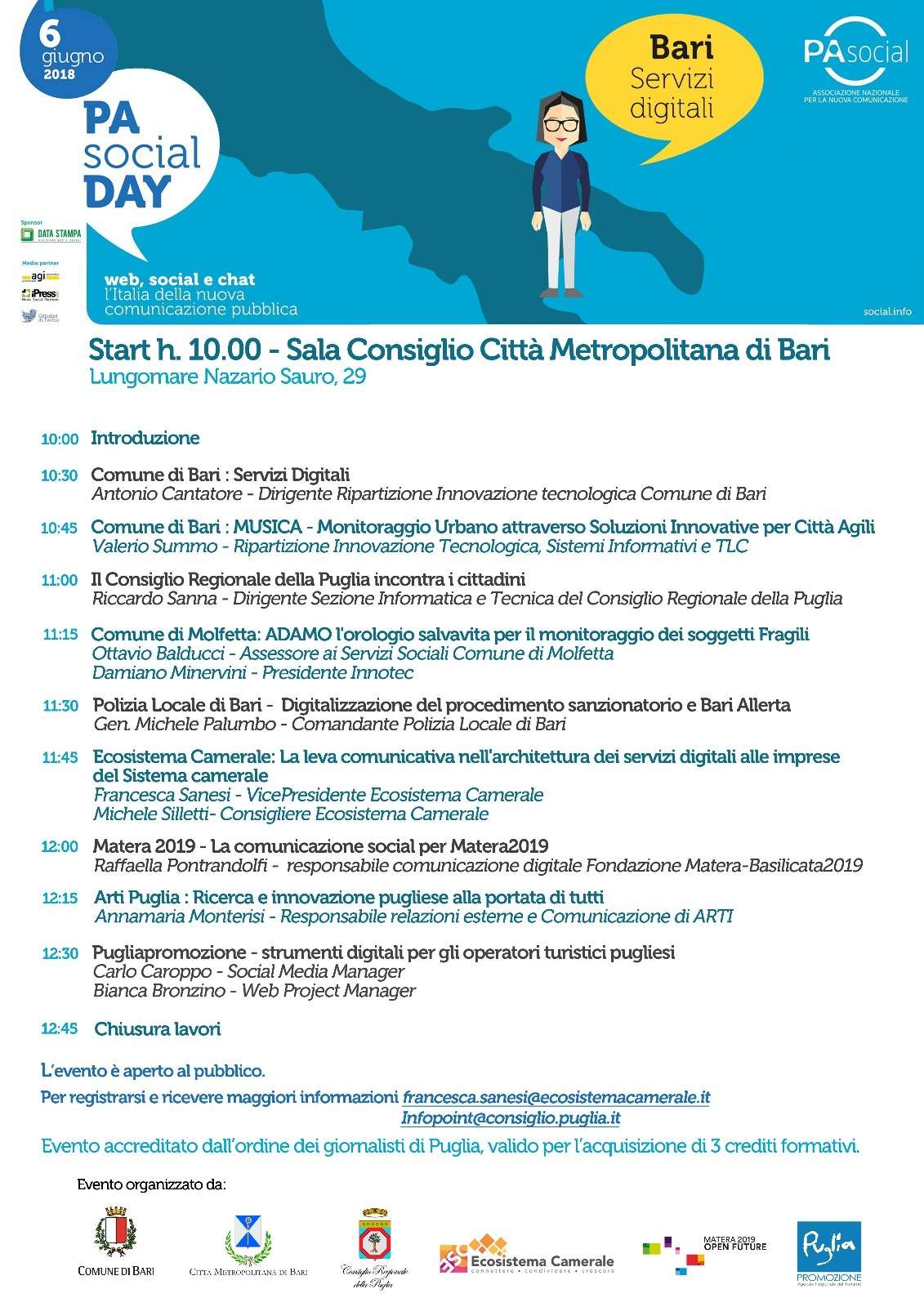 IL COMUNE DI MOLFETTA PRESENTA AL PA SOCIAL DAY DI BARI IL SERVIZIO DI TELESOCCORSO E TELEMONITORAGGIO PER AIUTARE I SOGGETTI FRAGILI, NELLA LORO ATTIVIT SOCIO-ASSISTENZIALE