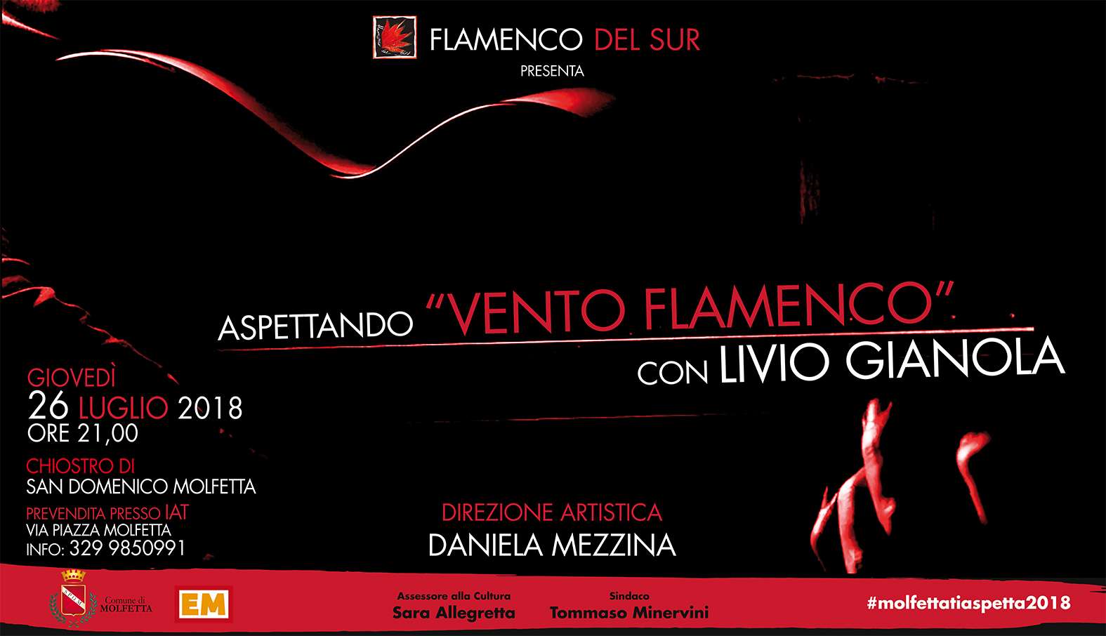 PRESTIGIOSA ANTEPRIMA DEL FESTIVAL INTERNAZIONALE VENTO FLAMENCO CHE SI TERR PROSSIMAMENTE A MOLFETTA
