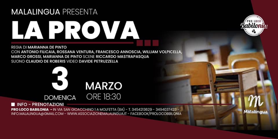 CON LA COMMEDIA LA PROVA TORNA IN SCENA LA COMPAGNIA MALALINGUA