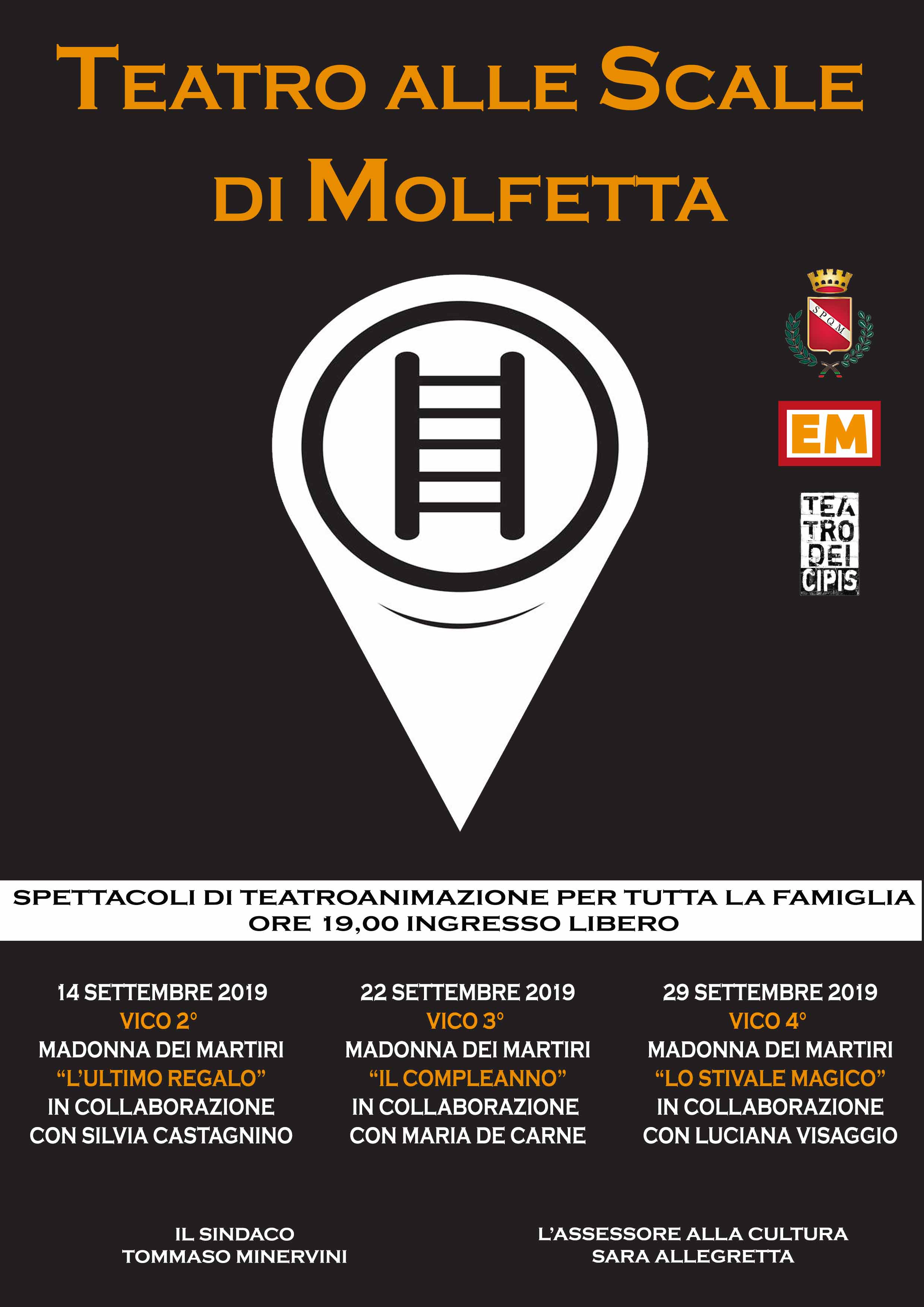 SI CONCLUDE DOMENICA 29 SETTEMBRE TEATRO ALLE SCALE DI MOLFETTA