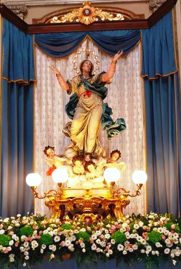 LA CONFRATERNITA DELLASSUNTA DELLA PARROCCHIA DI SAN GENNARO DI MOLFETTA CONCLUDE I SOLENNI FESTEGGIAMENTI IN ONORE DELLA VERGINE MARIA