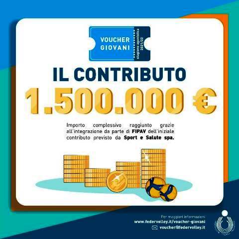 DAL 6 SETTEMBRE PARTE IL VOUCHER GIOVANI PER SOSTENERE LE SPESE DI ISCRIZIONE DEI FIGLI A CORSI E ATTIVIT PROMOZIONALI DI VOLLEY S3