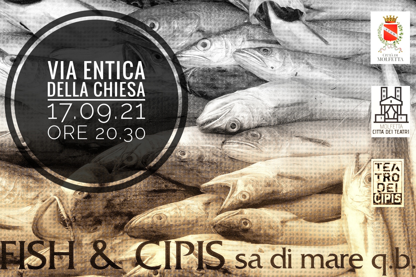 VENERD 17 SETTEMBRE IN VIA ENTICA DELLA CHIESA A MOLFETTA SI TERR LEVENTO FISH & CIPIS SA DI MARE Q.B.