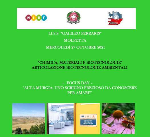 SAR PRESENTATO MERCOLED 27 OTTOBRE PRESSO LI.I.S.S. G. FERRARIS DI MOLFETTA LOPUSCOLO ALTA MURGIA: UNO SCRIGNO PREZIOSO DA CONOSCERE PER AMARE