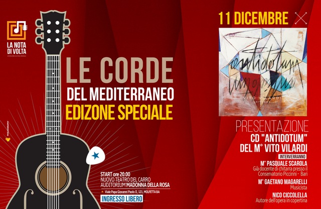 SABATO 11 DICEMBRE IL MAESTRO MOLFETTESE VITO VILARDI PRESENTA A MOLFETTA IL SUO ULTIMO LAVORO MUSICALE