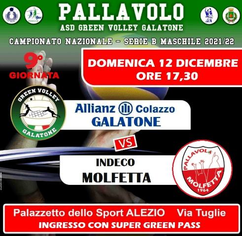 TRASFERTA IN TERRA SALENTINA PER LINDECO MOLFETTA NELLA NONA GIORNATA DEL CAMPIONATO DI SERIE B CONTRO IL GALATONE