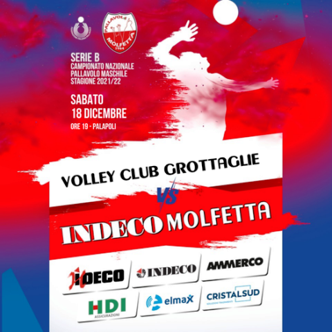AL PALAPOLI LA PALLAVOLO MOLFETTA AFFRONTA IL GROTTAGLIE NELLULTIMA GARA DELLANNO