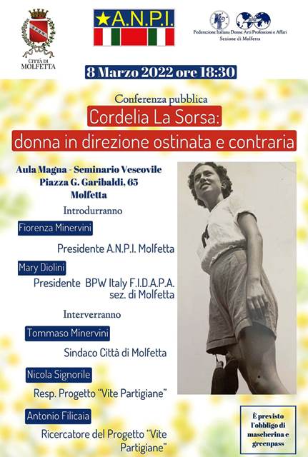 CORDELIA LA SORSA: LA DONNA IN DIREZIONE OSTINATA E CONTRARIA