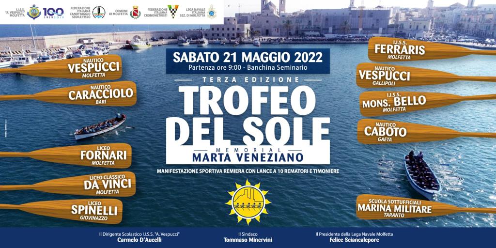 SABATO 21 MAGGIO A MOLFETTA IL TROFEO DEL SOLE MARTA VENEZIANO