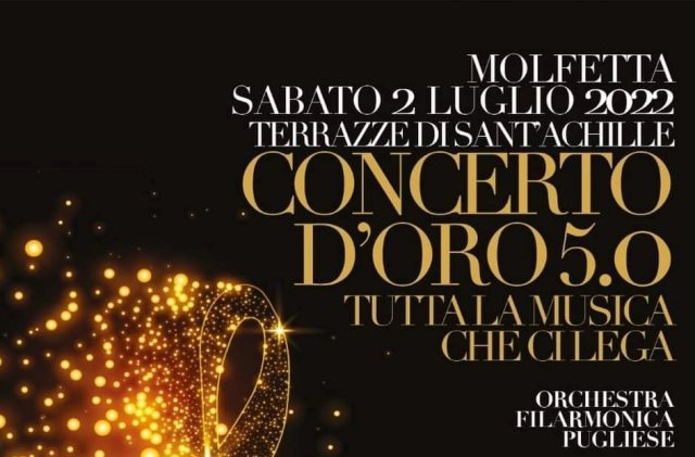 SABATO 2 LUGLIO IL CONCERTO DELLORCHESTRA FILARMONICA PUGLIESE PER PROMUOVERE LA RACCOLTA FONDI PER LA LEGA DEL FILO D'ORO SEDE DI MOLFETTA
