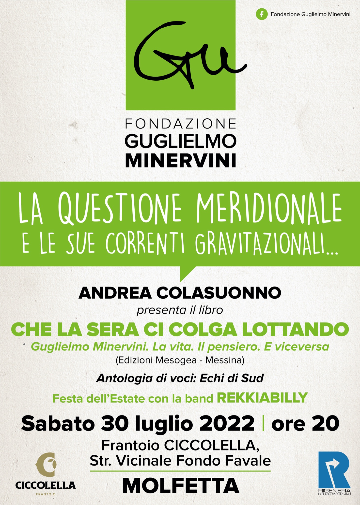 LA FONDAZIONE GUGLIELMO MINERVINI IL 30 LUGLIO PRESENTERA' IL VOLUME 