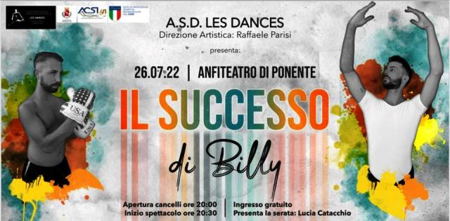 SPETTACOLO DI DANZA DEGLI ALLIEVI DEL CENTRO STUDIO DANZA LES DANCES, MARTED 26 LUGLIO PRESSO LANFITEATRO DI PONENTE