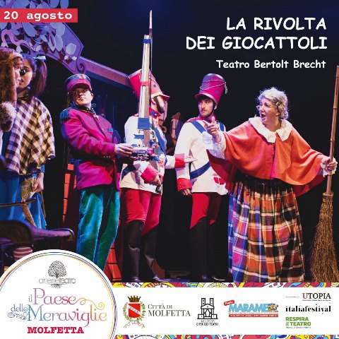INIZIA QUESTA SERA, SABATO 20 AGOSTO, IL FESTIVAL DI TEATRO RAGAZZI IL PAESE DELLE MERAVIGLIE  MARAMEO FESTIVAL EDIZIONE 2022