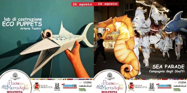 SI CONCLUDE QUESTA SERA, VENERD 26 AGOSTO, IL FESTIVAL DI TEATRO RAGAZZI IL PAESE DELLE MERAVIGLIE - MARAMEO ED. 2022, ORGANIZZATO DA ARTERIE TEATRO