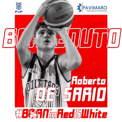 NUOVO INNESTO NELLA PAVIMARO PALLACANESTRO MOLFETTA. DALLA FORTITUDO TRANI ARRIVA ROBERTO DE SARIO
