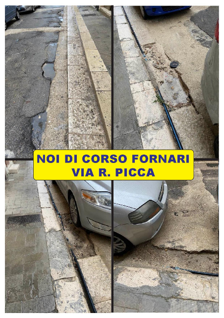 STRADE DI CORSO FORNARI E VIA ROSA PICCA STORIE DI ORDINARIO SCEMPIO E SCONQUASSO CHE CREANO SCOMPIGLIO AGLI AUTOMOBILISTI E PEDONI