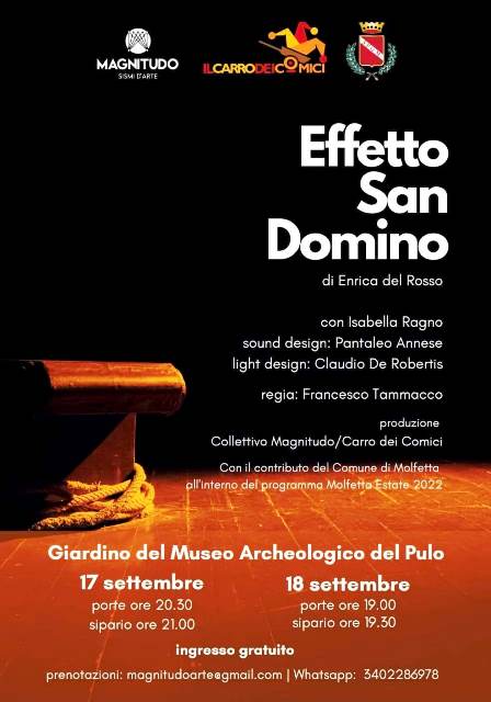 IL COLLETTIVO MAGNITUDO - SISMI D'ARTE E IL CARRO DEI COMICI PRESENTANO LO SPETTACOLO EFFETTO SAN DOMINO