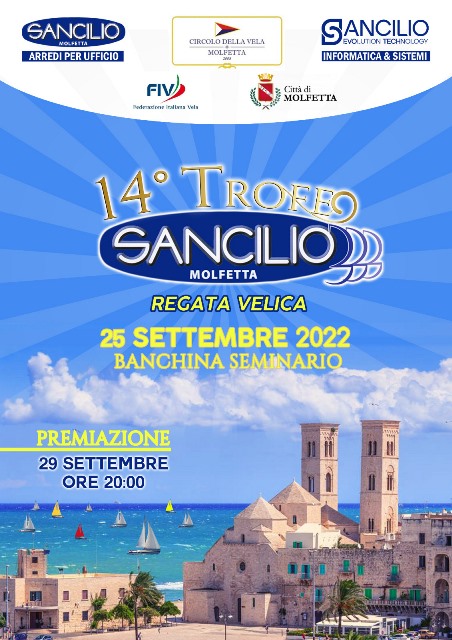 DOMENICA 25 SETTEMBRE LA 14ESIMA EDIZIONE DELLA REGATA VELICA TROFEO SANCILIO