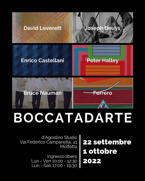 LA BOCCATADARTE DELLO STUDIO DAGOSTINO PROSEGUE FINO A SABATO 1 OTTOBRE