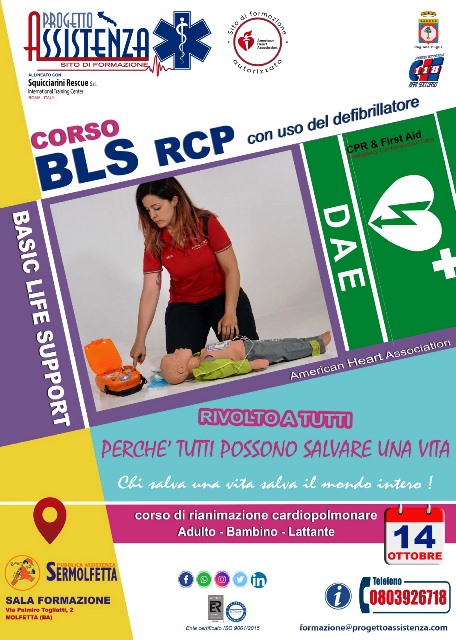IL SERMOLFETTA ORGANIZZA UN CORSO PER LUSO DEL DEFIBRILLATORE SEMIAUTOMATICO ESTERNO APERTO A TUTTI I CITTADINI