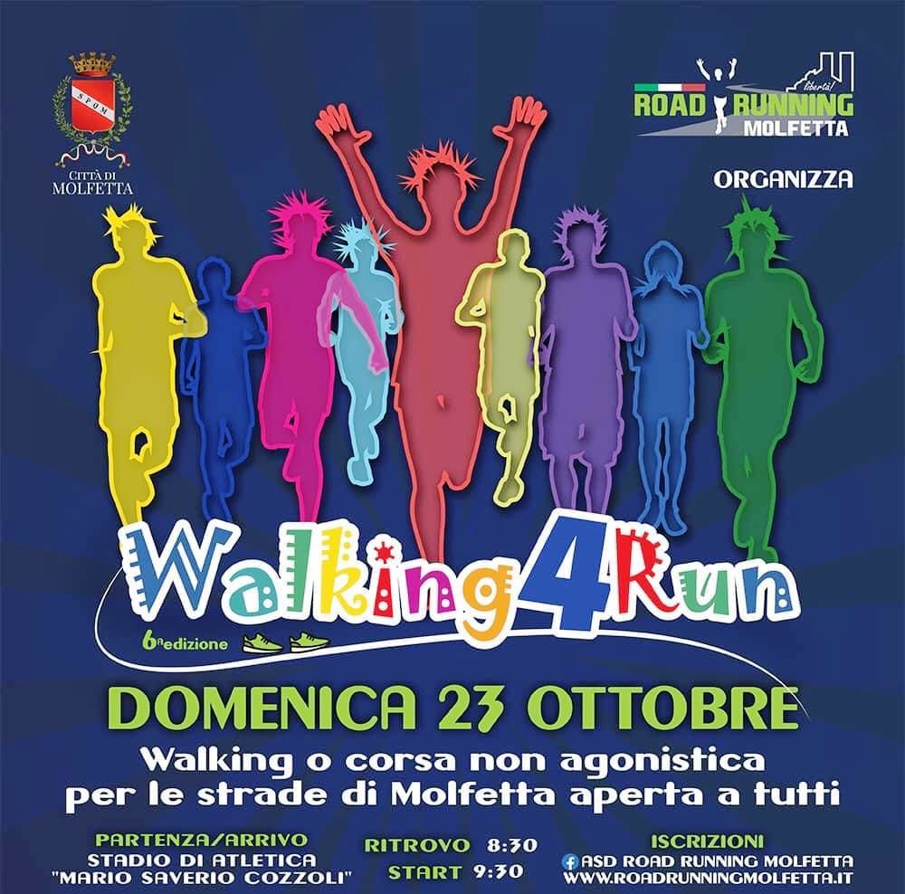 APERTE LE ISCRIZIONI PER LA VI EDIZIONE DELLA WALKING4RUN 2022