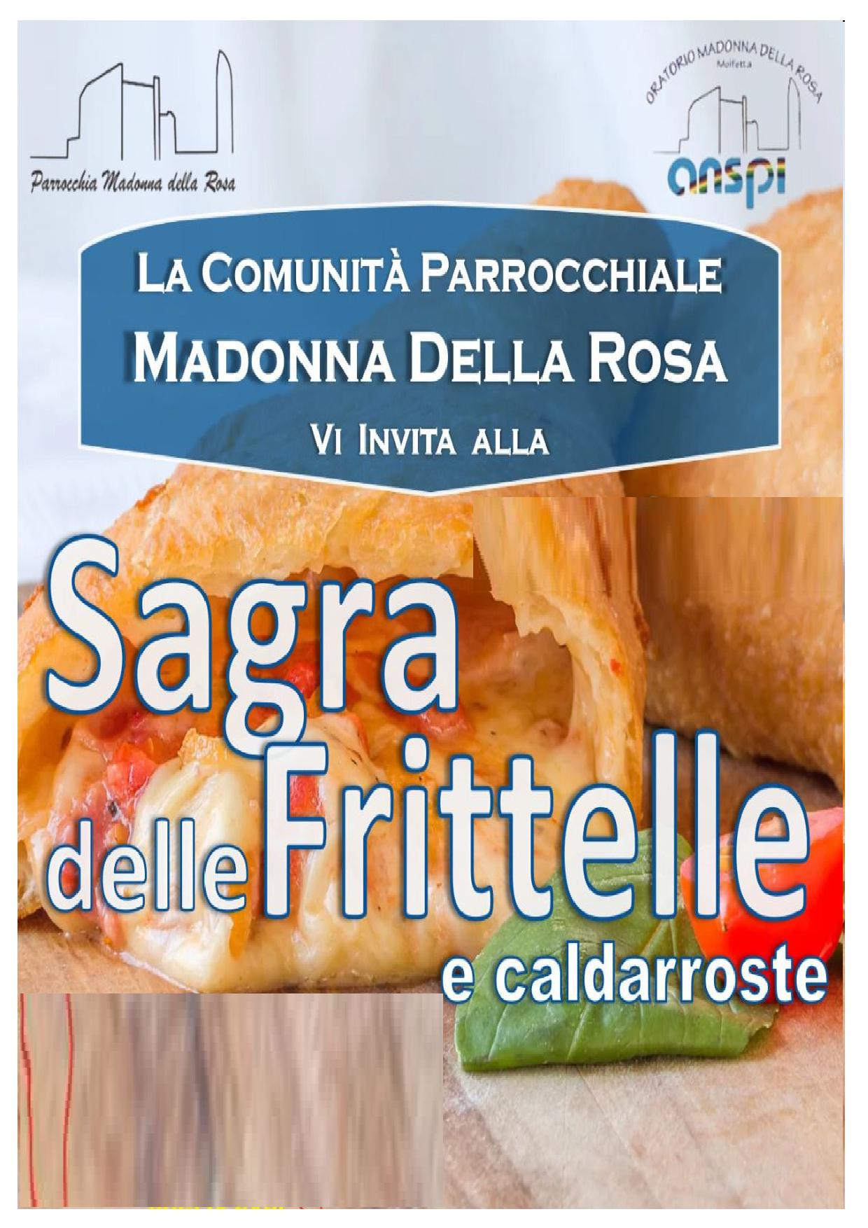 SAGRA DELLE FRITTELLE E DELLE CALDARROSTE ALLA PARROCCHIA MADONNA DELLA ROSA IL 22 OTTOBRE