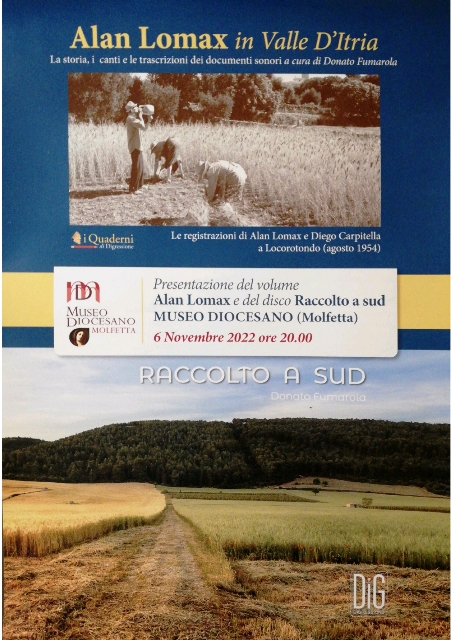 QUESTA SERA, DOMENICA 6 NOVEMBRE, AL MUSEO DIOCESANO DI MOLFETTA PRESENTAZIONE DI UN VOLUME E DI UN DISCO
