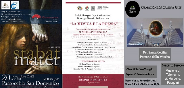 UNA DOMENICA PIENA DI APPUNTAMENTI MUSICALI A MOLFETTA