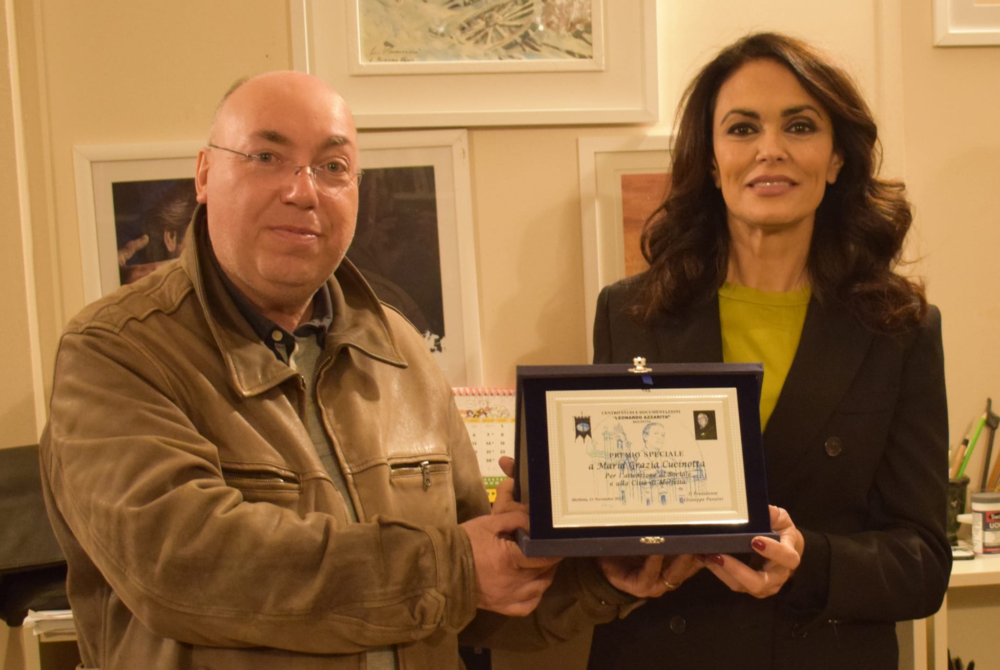 PREMIO SPECIALE LEONARDO AZZARITA A MARIA GRAZIA CUCINOTTA PER L'ATTENZIONE AL SOCIALE