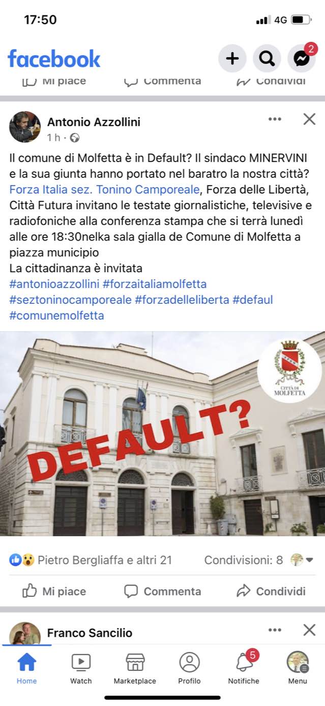 CASSE COMUNALI PROSCIUGATE? COMUNE IN DEFAULT? PERCHE' TANTE OPERE PUBBLICHE NON RIPARTONO?