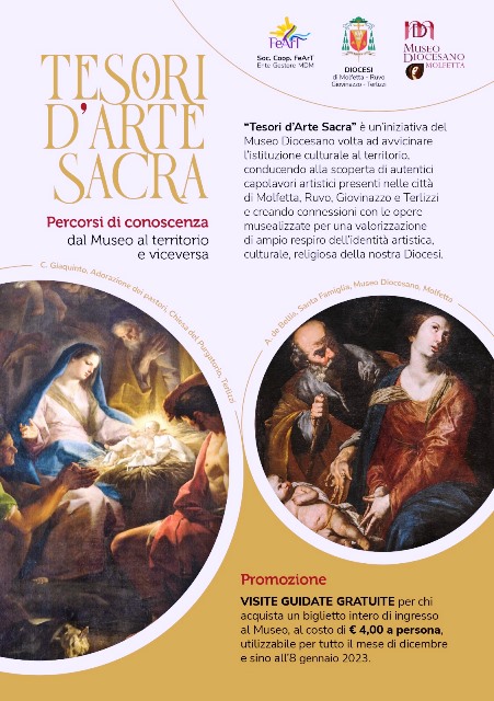 TESORI DARTE SACRA, LA NUOVA INIZIATIVA DEL MUSEO DIOCESANO DI MOLFETTA CHE PROPONE VISITE GUIDATE GRATUITE