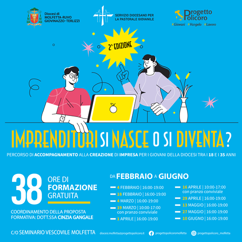 PARTE SABATO 4 FEBBRAIO LA SECONDA EDIZIONE DEL PERCORSO DI ACCOMPAGNAMENTO ALLA CREAZIONE DIMPRESA IMPRENDITORI SI NASCE O SI DIVENTA?