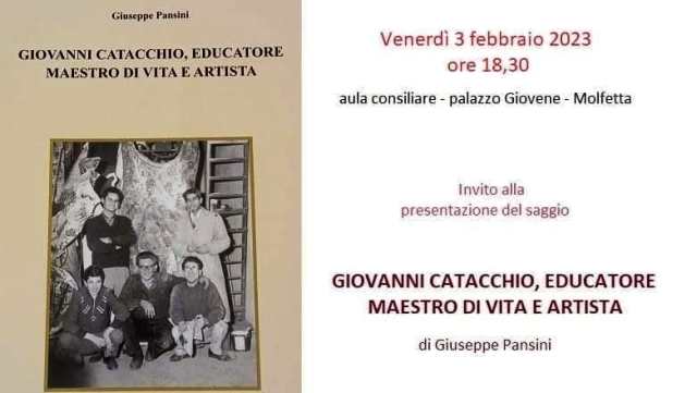OGGI 3 FEBBRAIO LA PRESENTAZIONE DEL LIBRO SU GIOVANNI CATACCHIO DI GIUSEPPE PANSINI