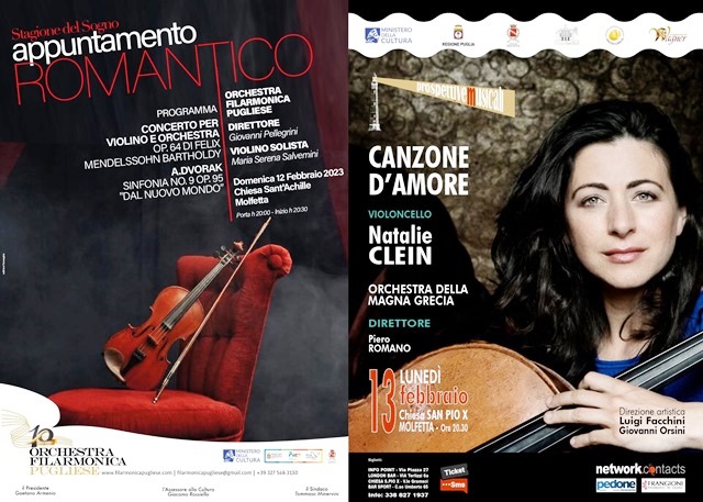 DUE APPUNTAMENTI MUSICALI A MOLFETTA PER FESTEGGIARE SAN VALENTINO