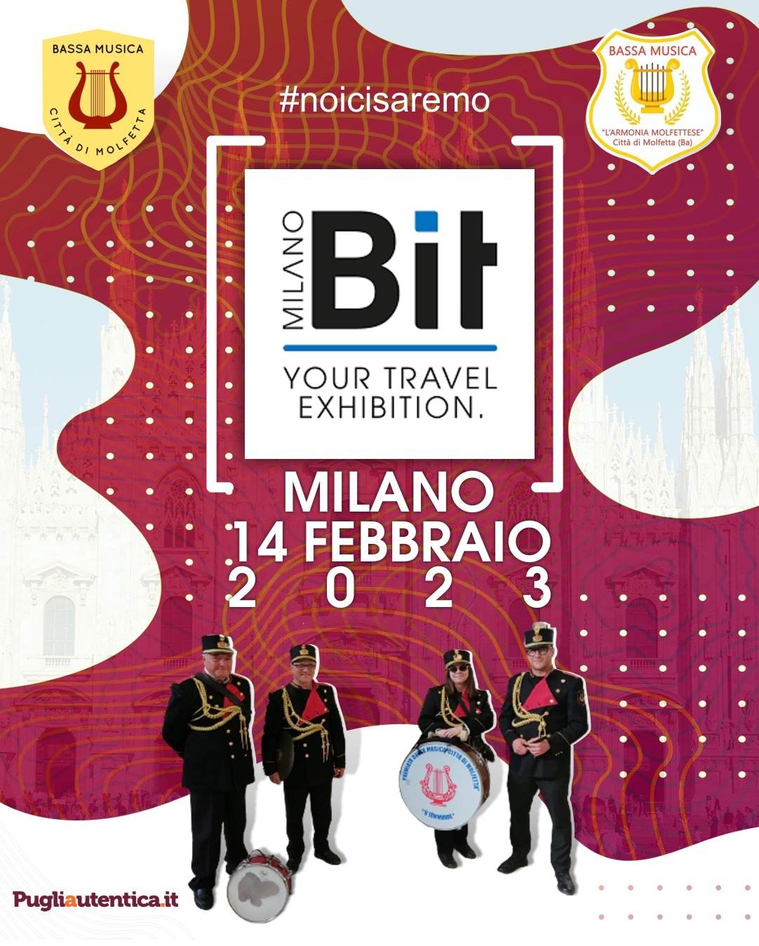 DAL 12 AL 14 FEBBRAIO MOLFETTA ALLA BORSA INTERNAZIONALE DEL TURISMO GRAZIE A PUGLIAUTENTICA
